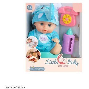 Пупс у костюмі-слоник, з аксес короб. 18*12*22см AD6606-1 фото