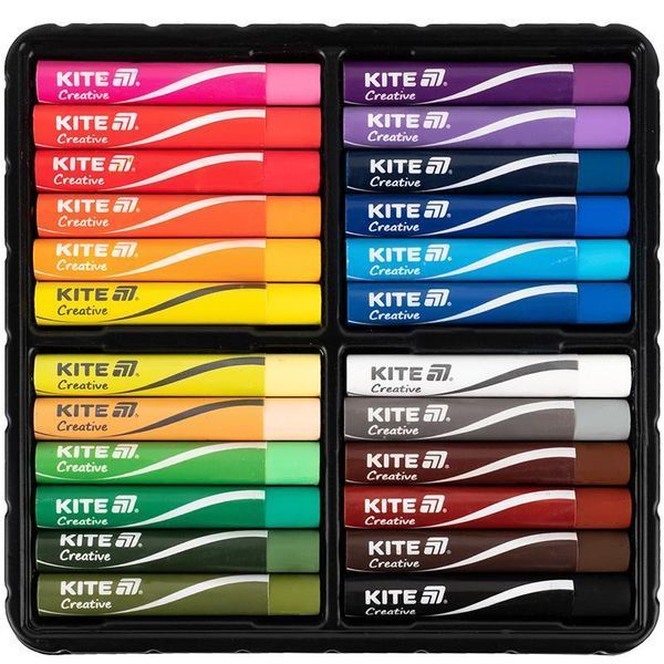 Пастель масляна 24 кольори Kite Creative K-200-24 фото