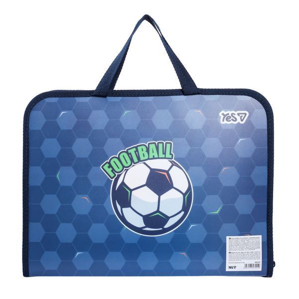 Папка-портфель А4 на блискавці з тканинними ручками Football Yes 492376 фото