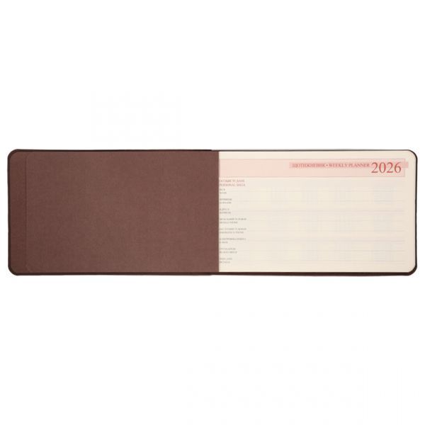 Щотижневик датований на 2026 рік 10х17 см Choco м'який 128 сторінок Leo Planner 252716 фото