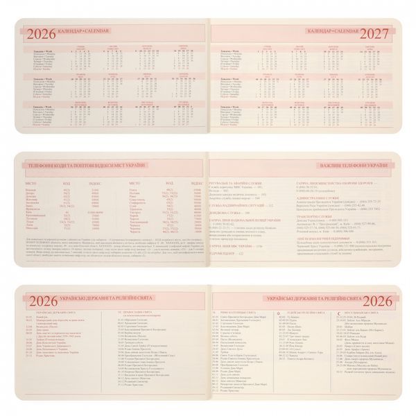 Щотижневик датований на 2026 рік 10х17 см Choco м'який 128 сторінок Leo Planner 252716 фото
