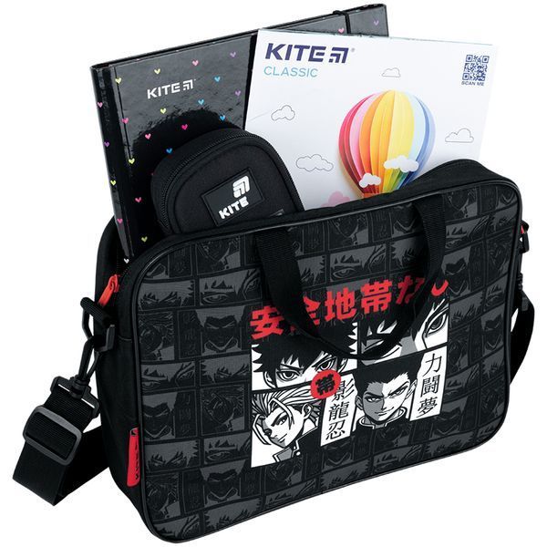 Шкільна текстильна сумка A4 1 від. 589 Anime Kite K26-589-3 фото