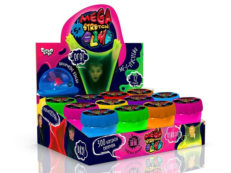 В'язка маса Mega Stretch Slime 200г, DankoToys (12) SLM-10-01U фото