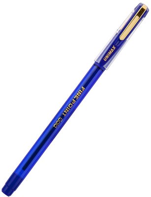 Ручка кулькова Fine Point Gold Dlx синя, Unimax (12) UX-139-02 фото