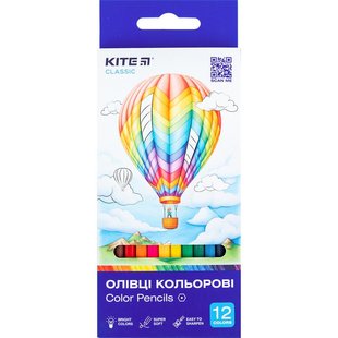 Олівці 12 кольорів Classic Kite K-051 фото