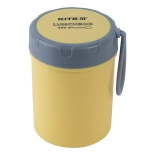 Ланчбокс 450 мл круглий жовтий Kite K23-187-1 фото