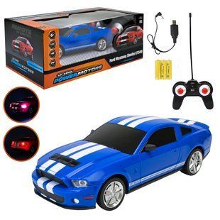 Машина на радіокеруванні POWERMOTORS 1:24 синя акумулятор підсвічування PM2405 BLUE фото