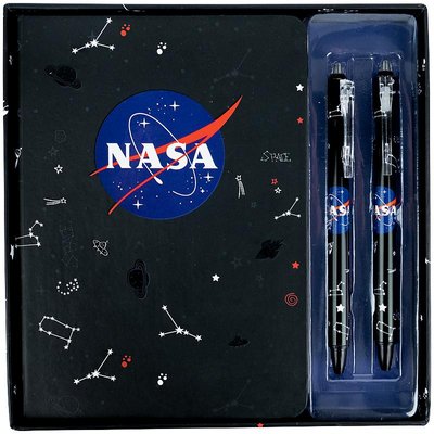 Набір подарунковий блокнот+2 ручки NASA, Kite NS21-499 фото