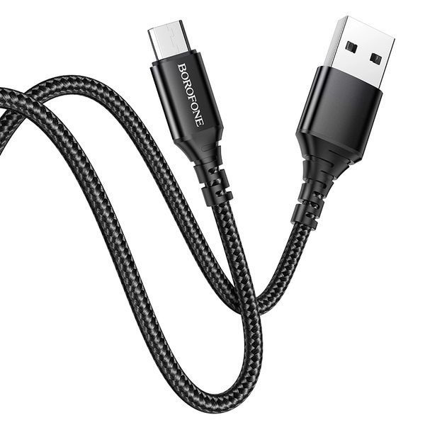 Кабель USB-A &mdash; micro-USB BX54 Ultra bright 2.4A 1м Чорний Borofone 6931474745811 фото