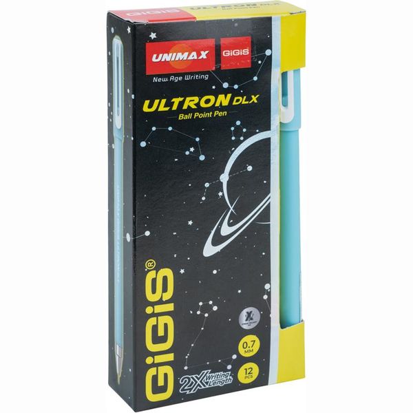 Ручка кулькова Ultron DLX 2х синя, Unimax (12) UX-149-02 фото