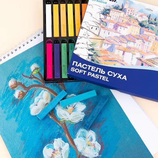 Пастель суха 24 кольори Kite Creative K-201-24 фото