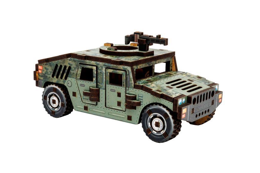 Дерев'яний 3D конструктор Turbo Humvee PuzzleOk Puz-00968 фото