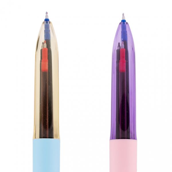 Гелева ручка 4 кольори Vector 0,5 мм автоматична Yes (12) 420458 фото