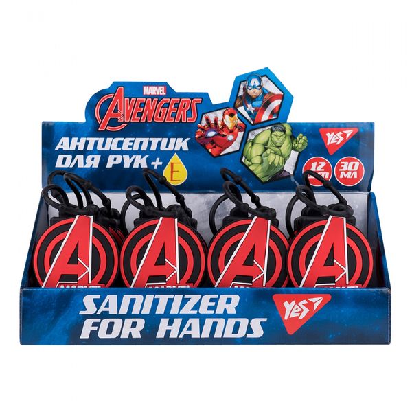 Антисептичний гель для рук в футлярі Marvel Avengers 30 мл Yes (12/96) 707624 фото