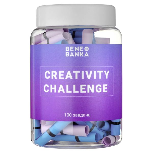 Баночка з завданнями Creativity Challenge ТУТ ТВІЙ КРЕАТИВ укр мова, Bene Banka BB10UA фото