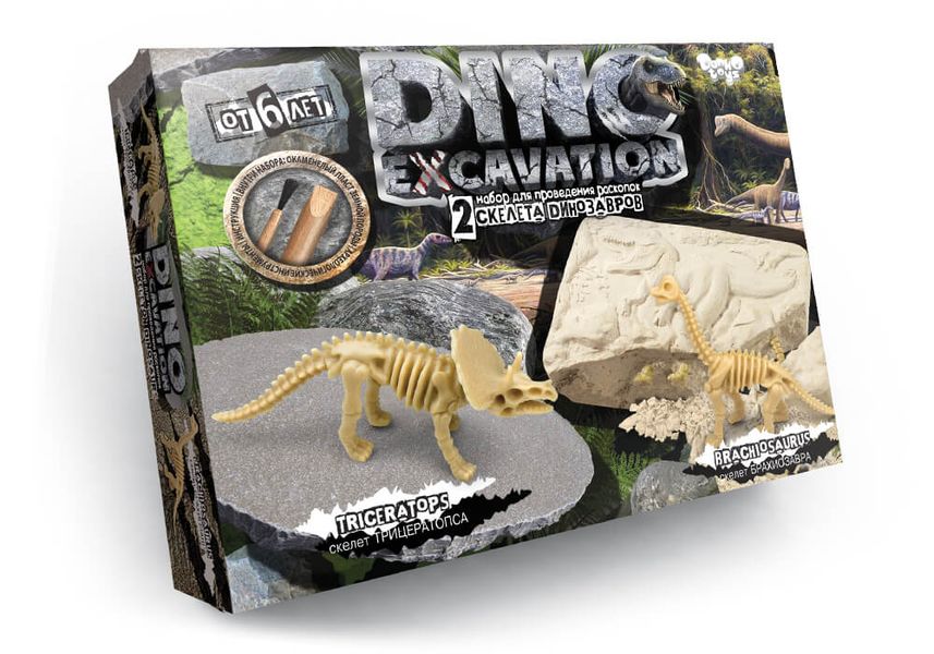 Набір розкопок Dino Excavation Динозаврики-5, укр. DankoToys (6) DEX-01-05U фото
