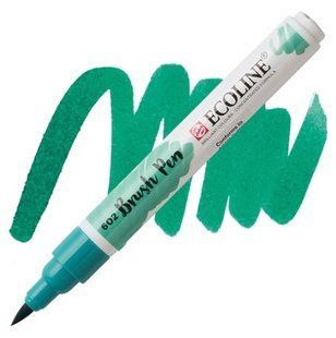 Пензель-ручка Ecoline Brushpen (602), Зелена темна, Royal Talens 11506020 фото