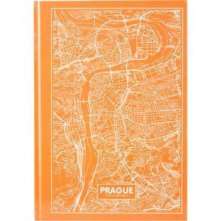 Книга записна А4 96 арк тверда обкл. клітинка Maps Prague рожево-коричнева Axent 8422-542-A фото