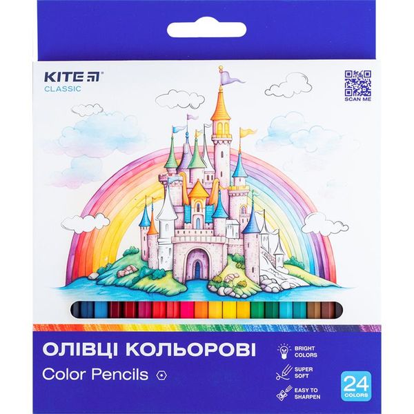 Олівці 24 кольорів Classic Kite K-055 фото