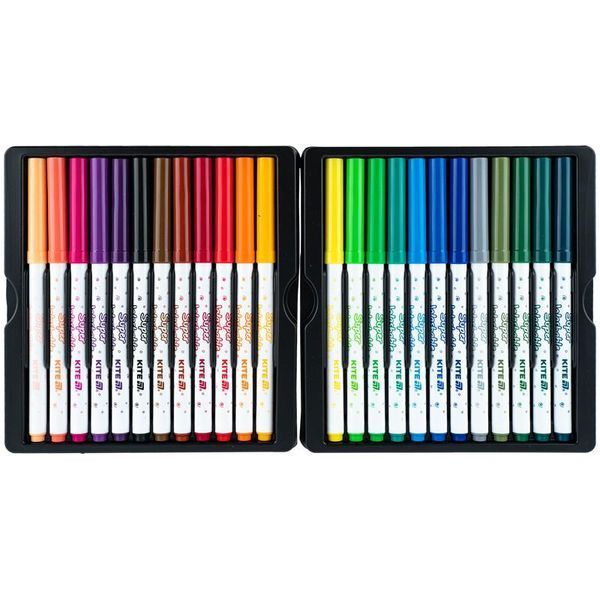 Фломастери 24 кольорів Superwashable Kite Creative (6) K-1153 фото