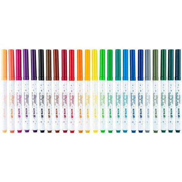Фломастери 24 кольорів Superwashable Kite Creative (6) K-1153 фото