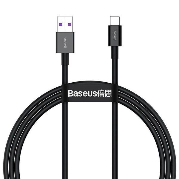 Кабель USB-A &mdash; USB-C Superior 66W 1м Чорний Baseus CATYS-01 фото