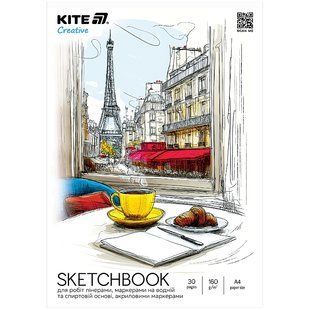 Скетчбук для робіт маркерами A4 30 аркушів Kite Creative K-1281 фото