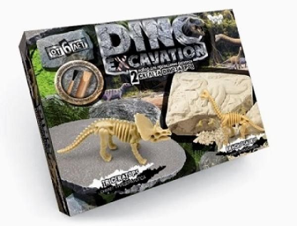 Набір розкопок Dino Excavation Динозаврики-4, укр. DankoToys (6) DEX-01-04U фото