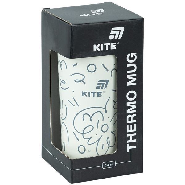 Термокружка 550 мл біла Kite K25-1226-3 фото