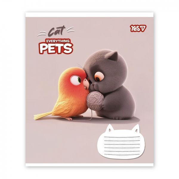 Зошит 12 клітинка Cat and pets Yes (25/500) 768700 фото