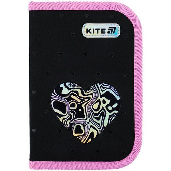 Пенал 1 від. 2 відв. з наповненням 622H Love is Kite K25-622H-3 фото