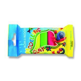 Пластилін 5 кольорів 100г Fluorescent, поліетилен уп, К-І-N 01315S0502PS фото