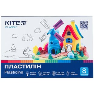 Пластилін 8 кольорів 160 г. Classic Kite K-082 фото