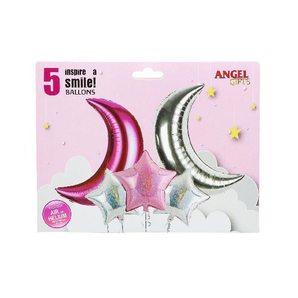 Набір фольгованих кульок 5 шт у наборі Angel Gifts AG1626-009 фото