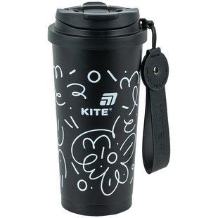 Термокружка 550 мл чорна Kite K25-1226-1 фото