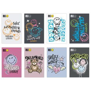 Блокнот А7 48арк термоклей клітинка Smiley World Yes 152572 фото