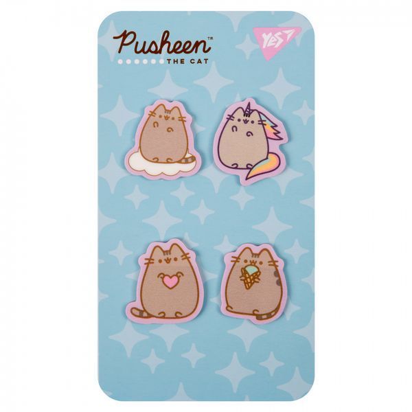 Закладки-стікери Pusheen пластик 80 шт (4х20) Yes 170419 фото