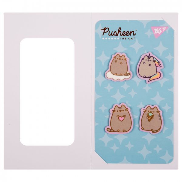 Закладки-стікери Pusheen пластик 80 шт (4х20) Yes 170419 фото