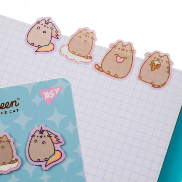 Закладки-стікери Pusheen пластик 80 шт (4х20) Yes 170419 фото