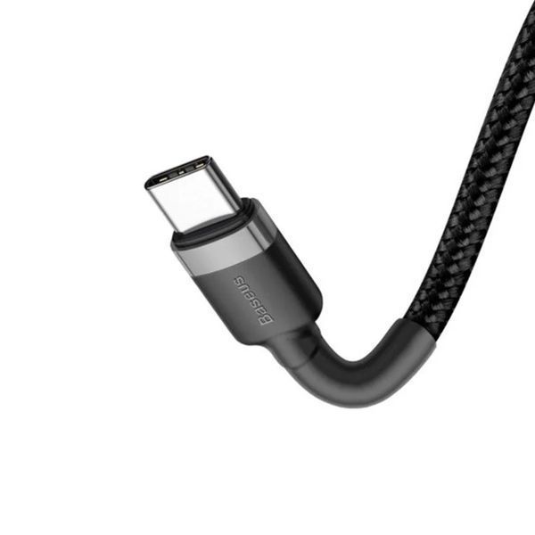 Кабель USB-C &mdash; USB-C Cafule 60W (PD) 1м Сірий/Чорний Baseus CATKLF-GG1 фото
