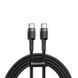 Кабель USB-C &mdash; USB-C Cafule 60W (PD) 1м Сірий/Чорний Baseus CATKLF-GG1 фото 2