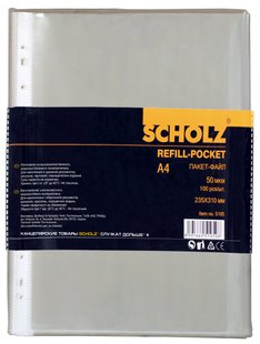 Файл А4+ 50 мкм гляцець (за 100шт) Scholz 5105 фото