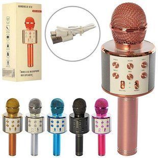 Мікрофон бездротовий Bluetooth з караоке 24 см С 48340 фото