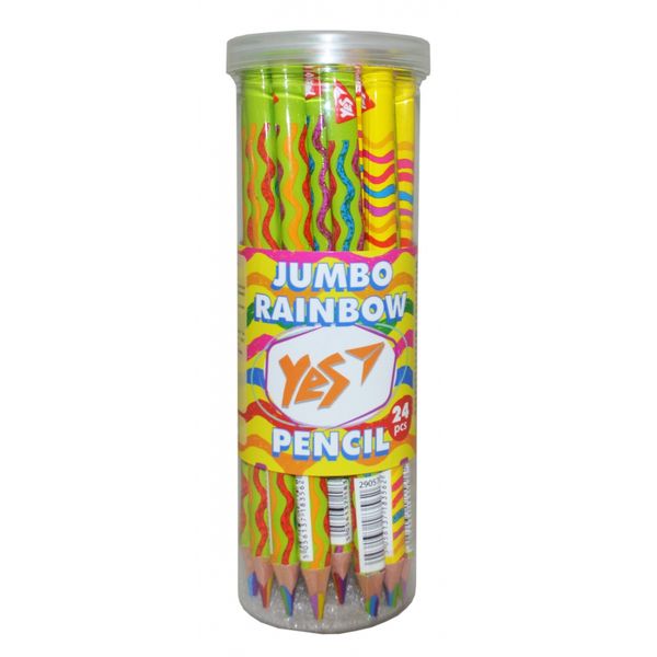 Олівець різнокольоровий Jumbo Rainbow Yes (24) 290576 фото