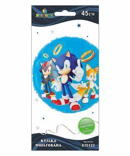 Куля повітряна фольгована SONIC 45см 835122 фото