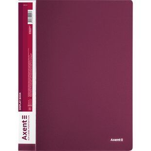 Папка А4 з 60 файлами бордова Axent 1060-04-А фото