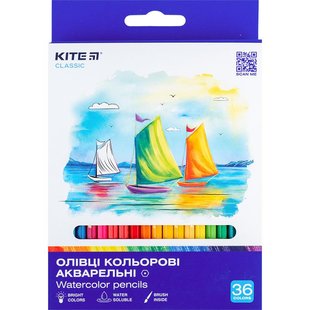 Олівці акварельні 36 кольорів Classic Kite K-1052 фото