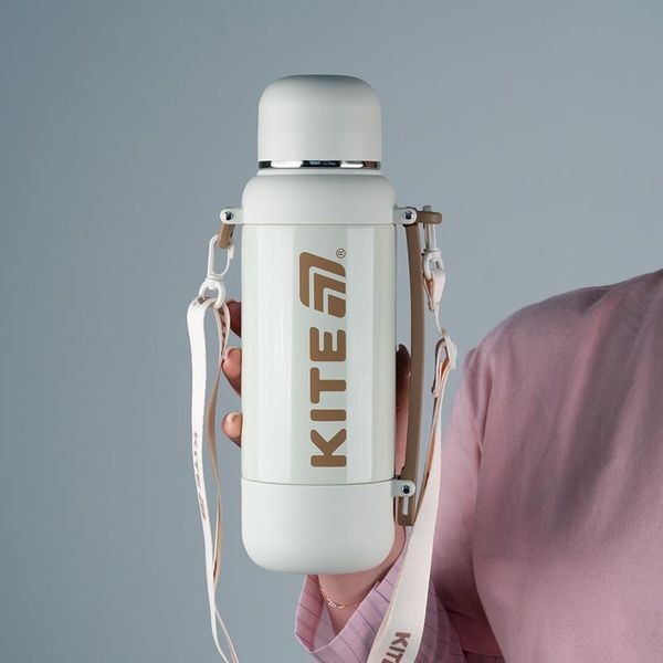 Термос 1200 мл бежевий Kite K25-1225-2 фото
