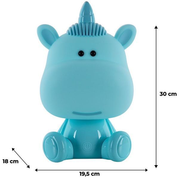 Світильник-нічник LED з акумулятором Unicorn блакитний Kite K24-491-1-3 фото