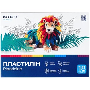 Пластилін 18 кольорів 360 г. Classic Kite K-085 фото